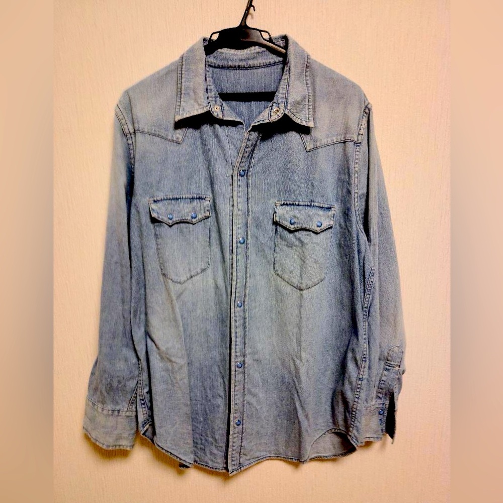 Porter Classic Denim Shirt Cowboy Style Vintage XL